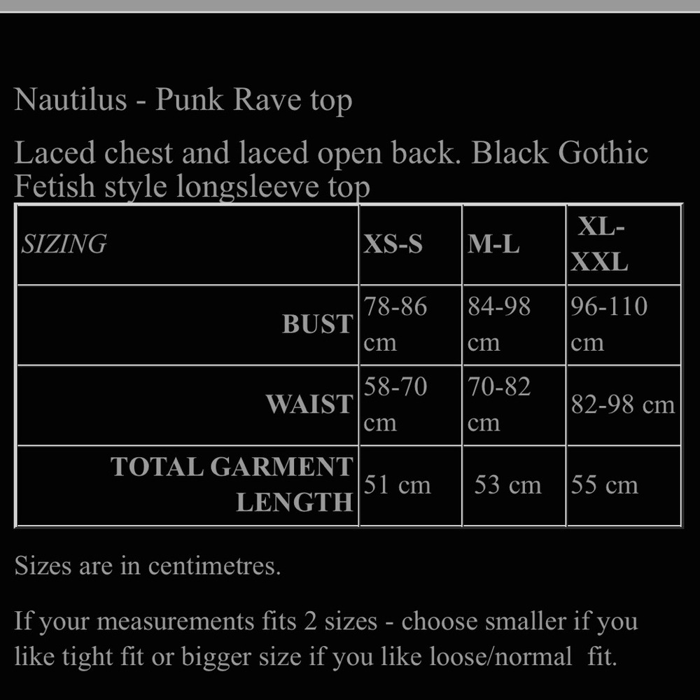 Punk Rave Nautilus Top - Picture 4 of 4